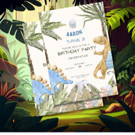 Convite de Aniversário de Dinossauro Festa de Aniv
