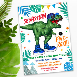 Convite de Aniversário de Dinossauro para QUALQUER