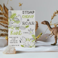 Convite De Aniversário De Dinossauro, Salsa A Ursa