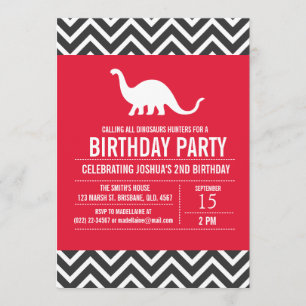 Convite de aniversário de Dinossauros Personaliza