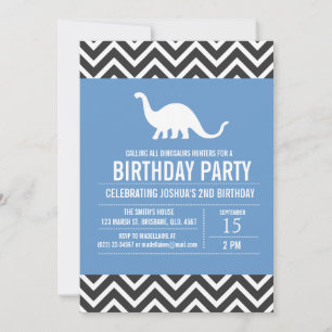 Convite de aniversário de Dinossauros Personaliza