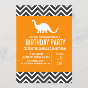 Convite de aniversário de Dinossauros Personaliza