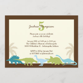 Convite de aniversário de Dinossauros Queridos