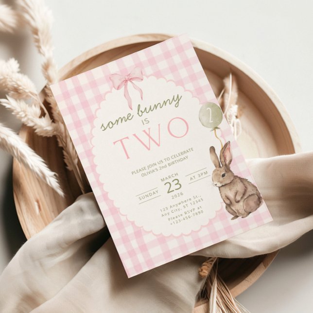 Convite de Aniversário de Dois Anos de Some Bunny  (Criador carregado)