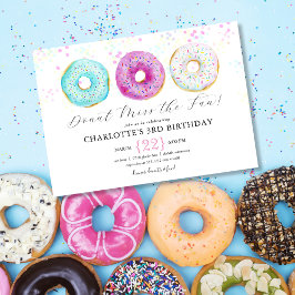 Convite de Aniversário de Donut