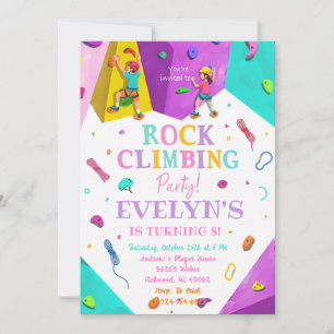 Convite de Aniversário de Escalada de Rocha Pessoa