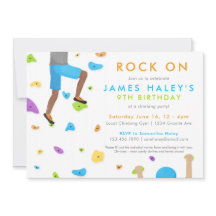 Convite de aniversário de Escalada de Rock!