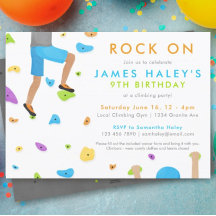 Convite de aniversário de Escalada de Rock!