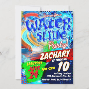 Convite de Aniversário de Escorregadio