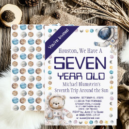 Convite de aniversário de Espaço Exterior de Idade