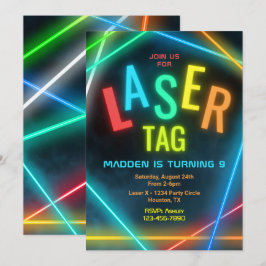 Convite de aniversário de etiqueta laser | Festa L