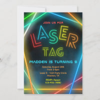 Convite de aniversário de etiqueta laser | Festa L
