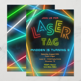 Convite de aniversário de etiqueta laser | Festa L