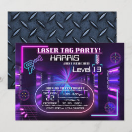 Convite de aniversário de etiqueta laser para garo