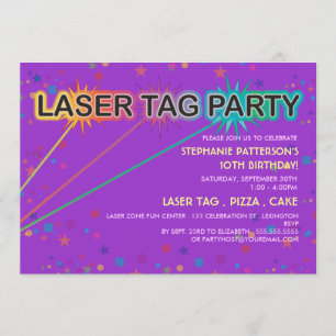 Convite de aniversário de etiqueta laser Rapariga