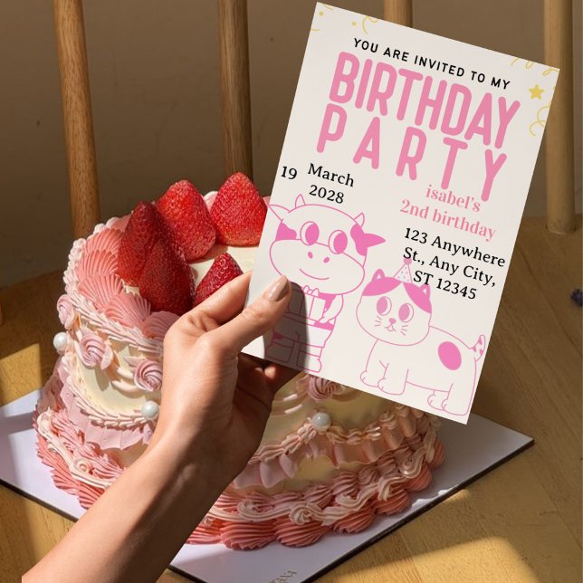 convite de aniversário de fada meninas (Criador carregado)