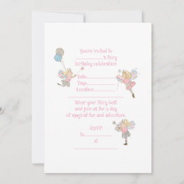 Convite de Aniversário de Fadas Loiras