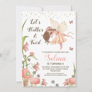 Convite de aniversário de Fairies