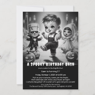 Convite de Aniversário de Fantasia Assustadora de 