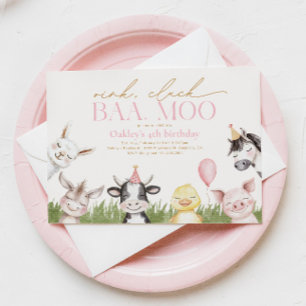 Convite de aniversário de Fazenda