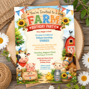 Convite de Aniversário de Fazenda Celebração no Ce