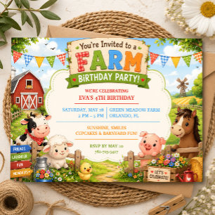 Convite de Aniversário de Fazenda Celebração no Ce