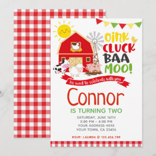 Convite de aniversário de fazenda, Festa de Barnya