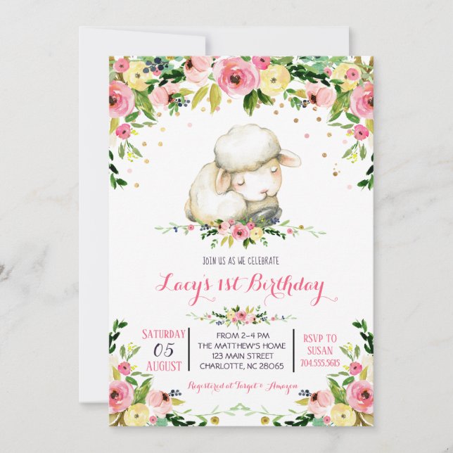 convite de aniversário de fazendas (Frente)