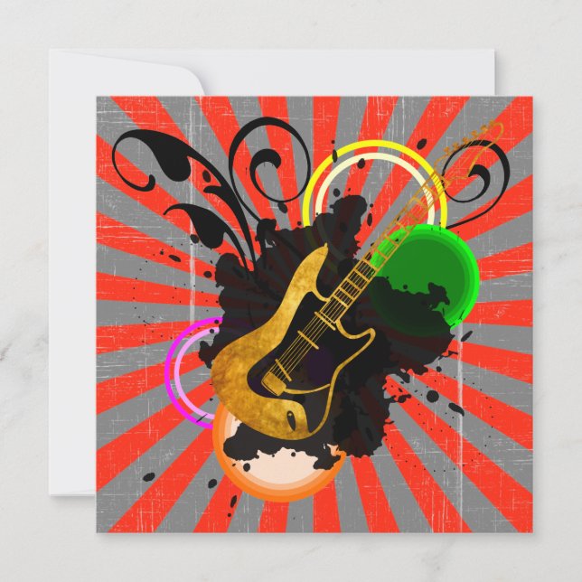 Convite de aniversário de Febre de Música (Frente)