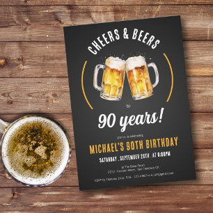 Convite de aniversário de felicidades e cervejas