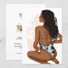 Convite de aniversário de Férias de Praia de Verão