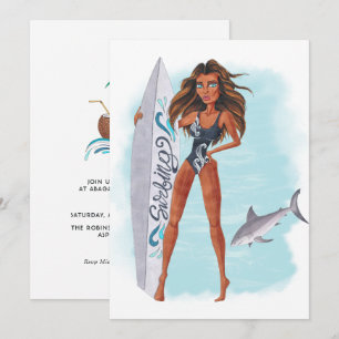 Convite de Aniversário de Férias de Praia de Verão