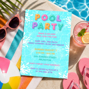 Convite de Aniversário de Férias de Verão Festa na