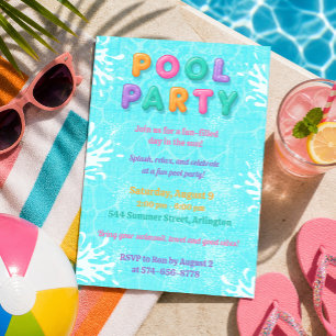 Convite de Aniversário de Férias de Verão Festa na
