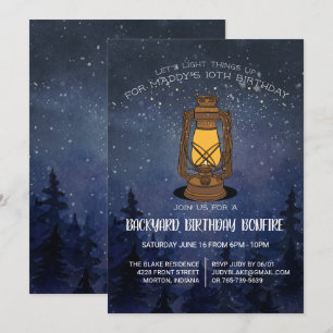 Convite de Aniversário de Festa ao Ar Livre para P