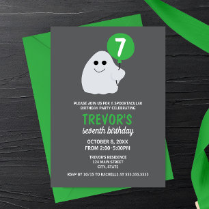 Convite de Aniversário de Festa de Fantasma de Des