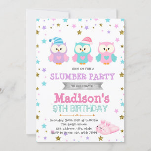 Convite de aniversário de festa de festa da noite 