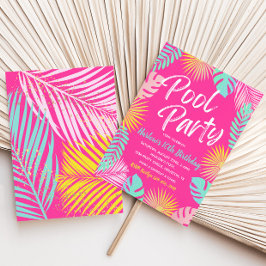 Convite de Aniversário de Festa de piscina | PISCI