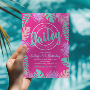 Convite de Aniversário de Festa de piscina   PISCI