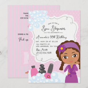 Convite de Aniversário de Festa de Spa para Menina