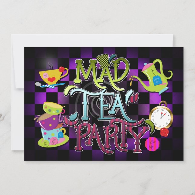 Convite de aniversário de FESTA MAD (Frente)