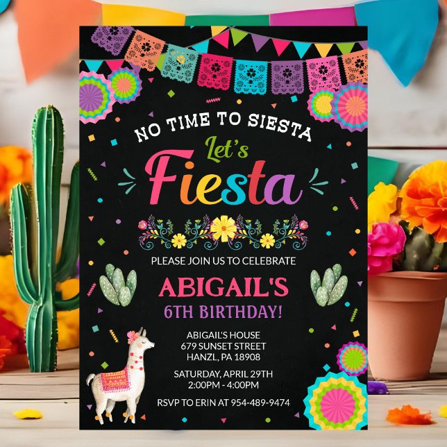Convite de aniversário de Fiesta (Criador carregado)