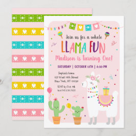 Convite de aniversário de Fiesta Cactus para diver