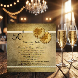 Convite de Aniversário de Flores de Margarida Vint