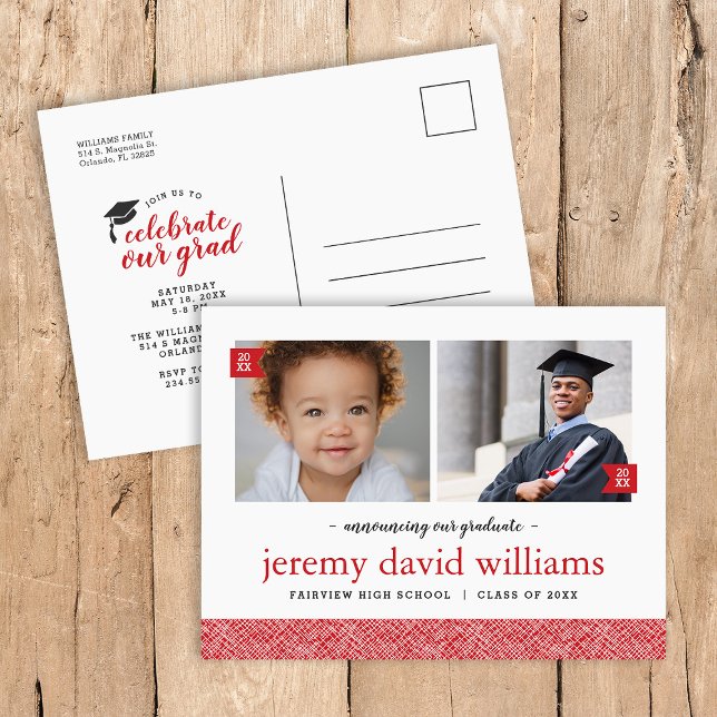 Convite de Aniversário de Formatura com Fotos do E (Criador carregado)