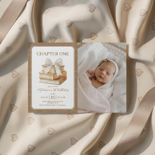 Convite de Aniversário de Foto do Capítulo Um do L