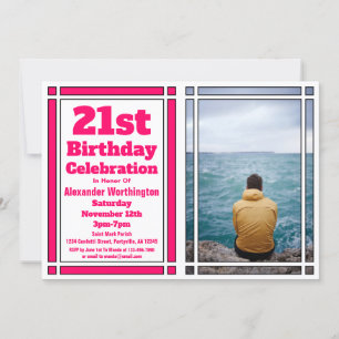 Convite de aniversário de Fotografias Rosa 21 rua