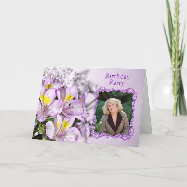Convite de aniversário de fotos (Frente)