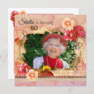 Convite de aniversário de Fotos do Chique