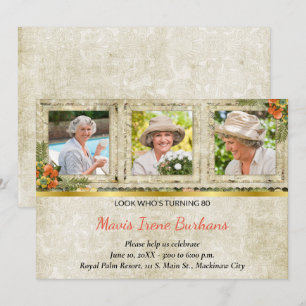 Convite de aniversário de Fotos do Chique